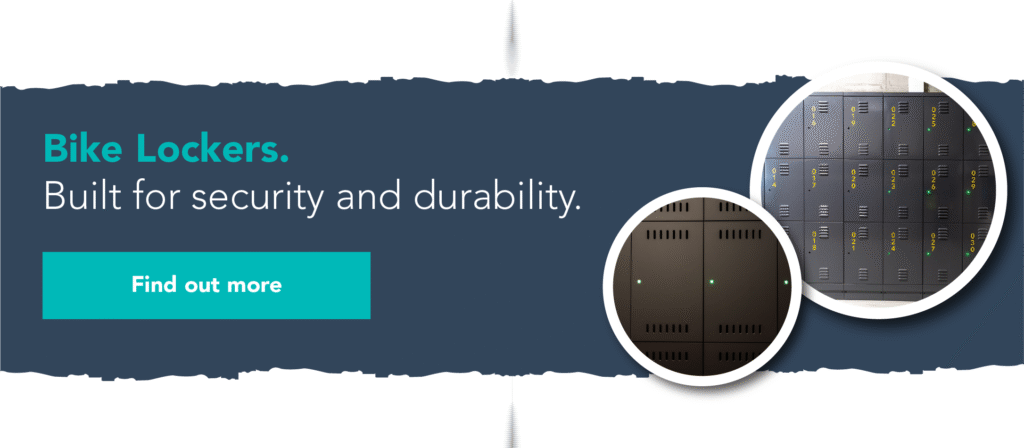 Bike lockers. Built for security and durability. Find out more.