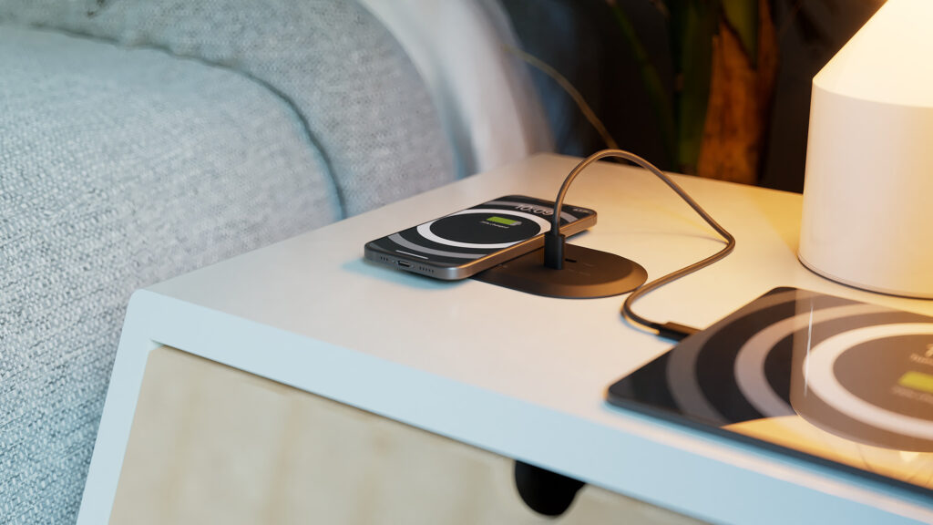 Your Workcharge Combi on a bedside table.