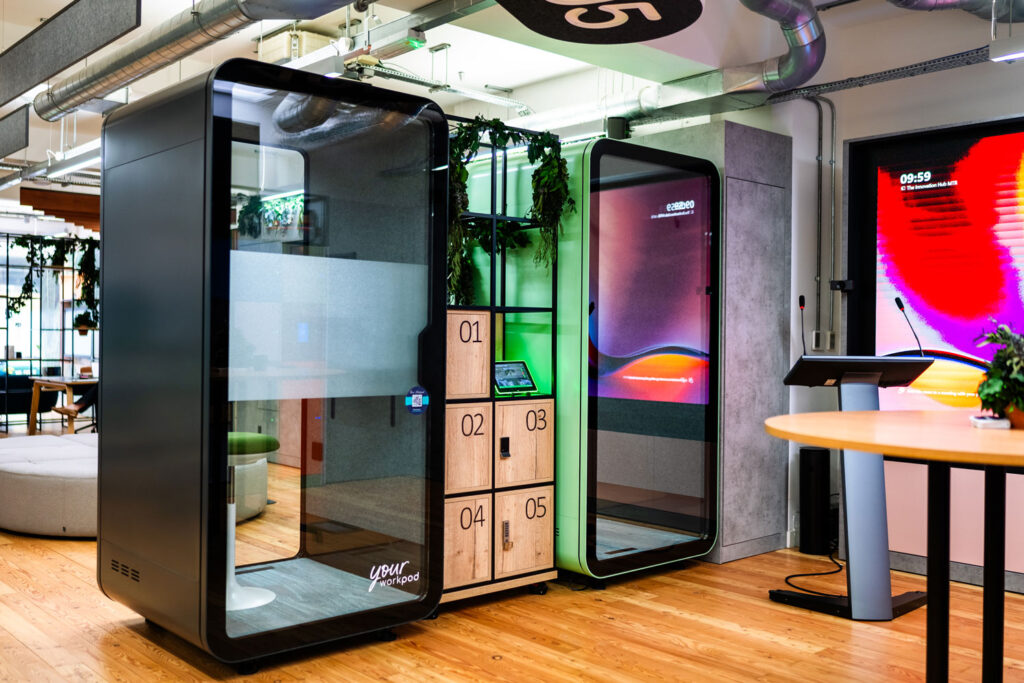 Your Workpod Solo in the Your Workspace showroom.