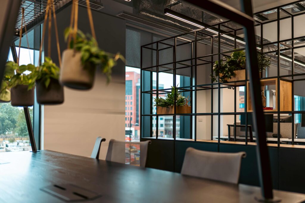 Plexus with integrated planters in Zurich Insurance.