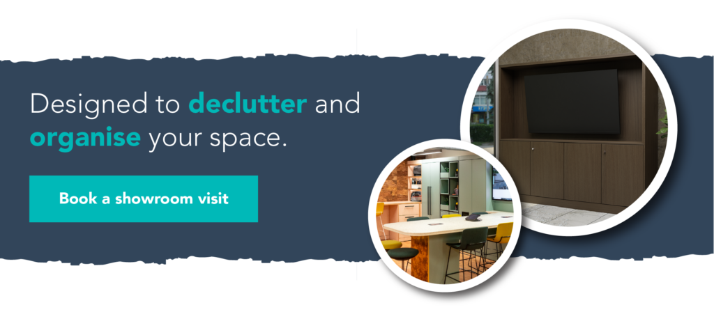 Designed to declutter and organise your space. Book a showroom visit.